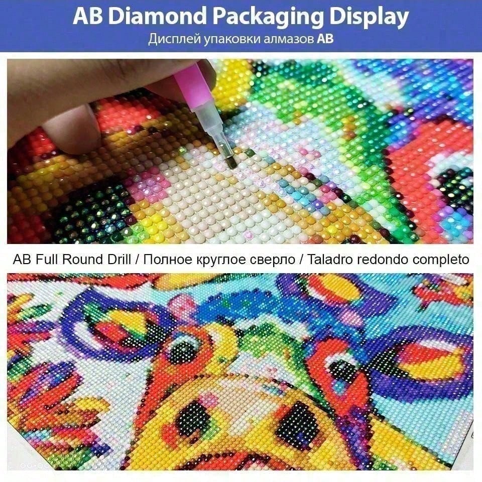 ผ้าฟล็อกกิ้ง 5D DIY 1 ชิ้น, ดอ - 5D Diamond Painting Kit Full Drill บทวิจารณ์และราคา