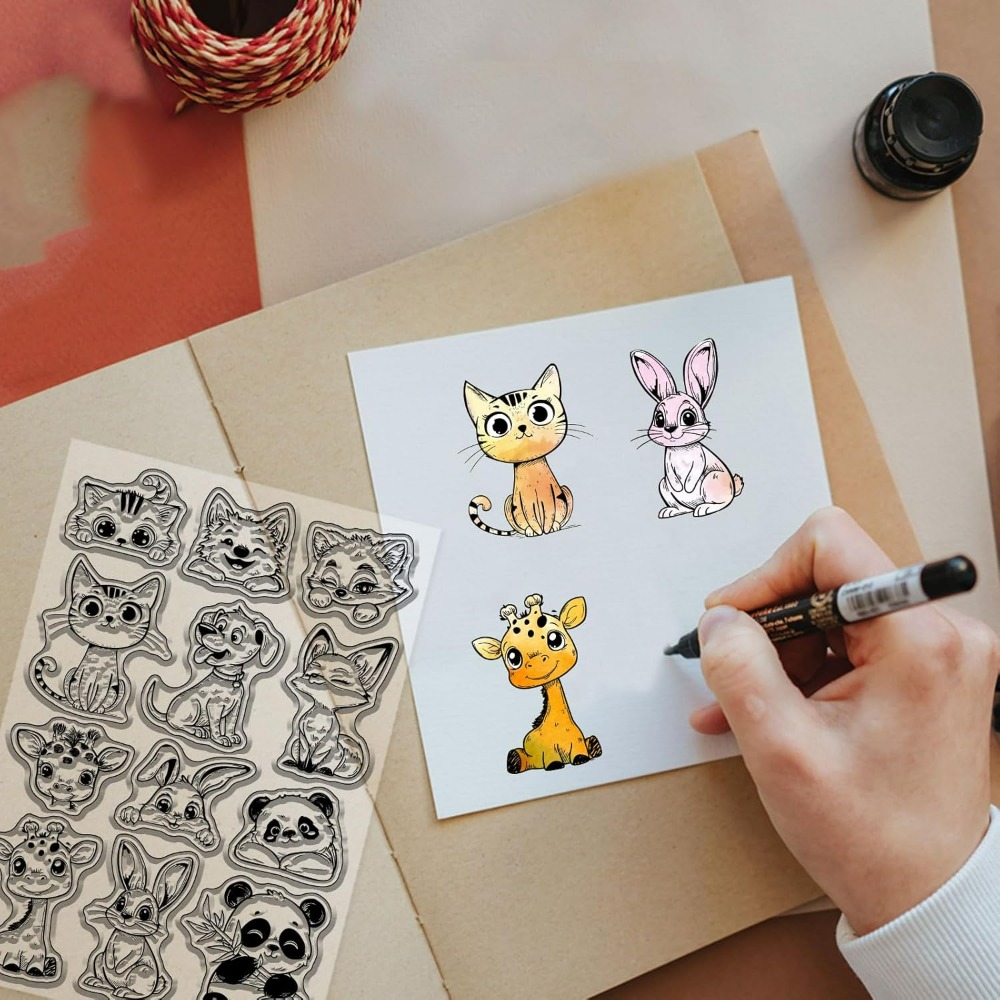 แมวสุนัขกระต่ายล้างแสตมป์สําหร - Clear Silicone Stamps For Card Making บทวิจารณ์และราคา