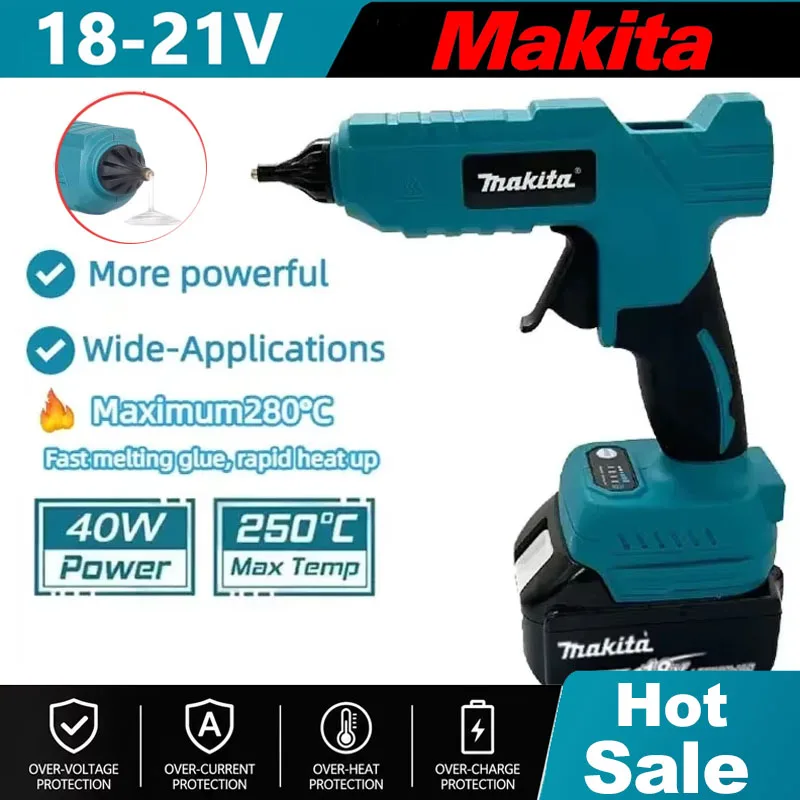 ปืนกาวร้อนไร้สาย Makita 18V ใช - Hot Melt Glue Gun Cordless บทวิจารณ์และราคา