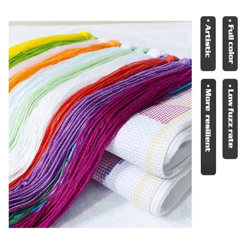 ชุดปักลายตามรูปภาพ 11CT พร้อมด - Cotton Embroidery Thread Skeins บทวิจารณ์และราคา