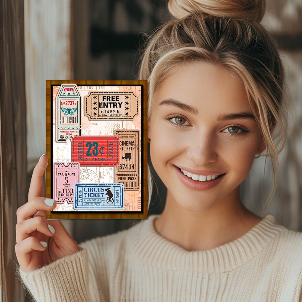 Vintage Ticket แสตมป์ที่ชัดเจน - Clear Silicone Stamps For Card Making บทวิจารณ์และราคา