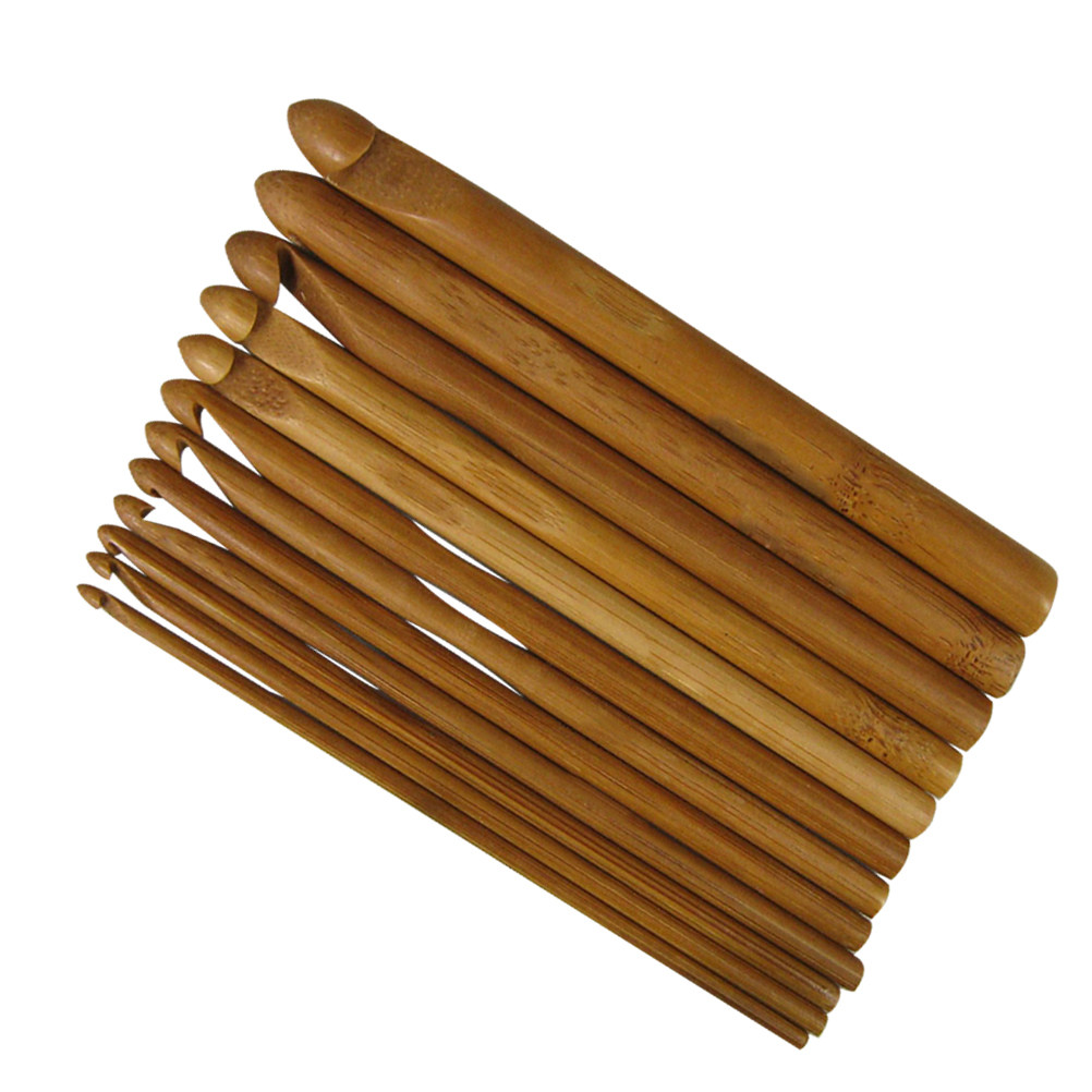 ชุดเข็มถักไหมพรมไม้ 12 ชิ้น พร - Wooden Crochet Hooks Ergonomic Handle บทวิจารณ์และราคา