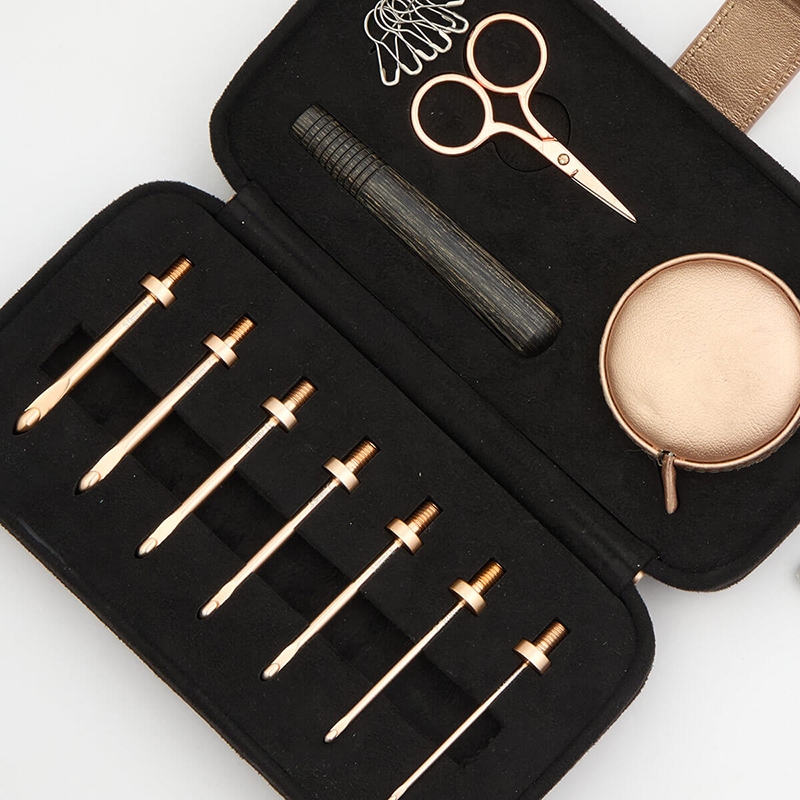 1 ชุดเดี่ยวถักโครเชต์ชุดกรณี,7 - Wooden Crochet Hooks Ergonomic Handle บทวิจารณ์และราคา